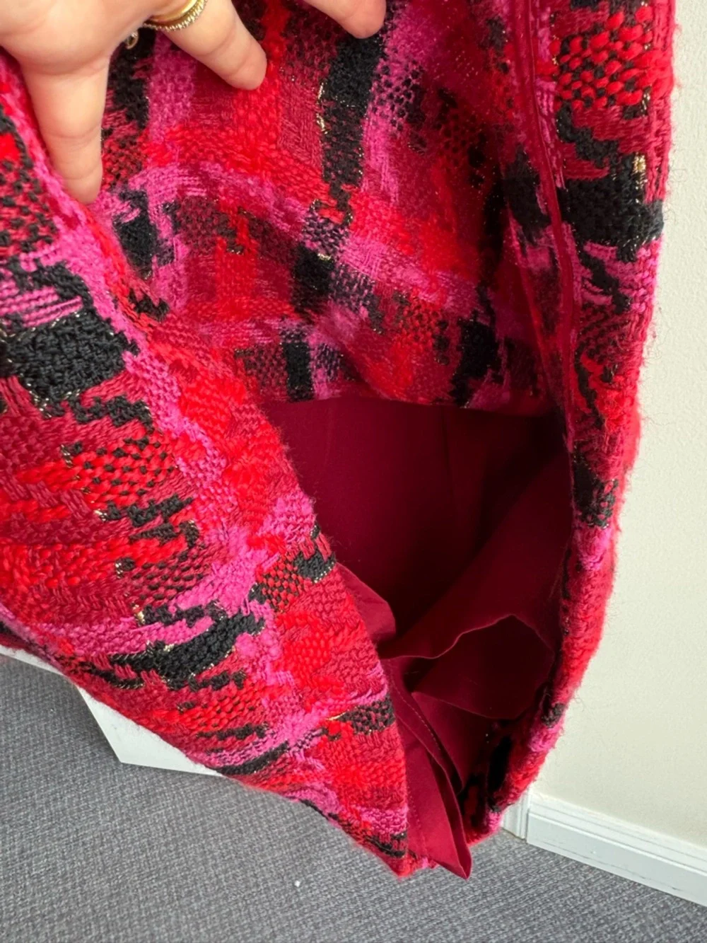 NWT Ann Taylor pink and black tweed dress and Blazer set size 0 petite - Picture 8 of 16